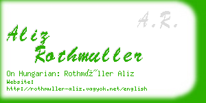 aliz rothmuller business card